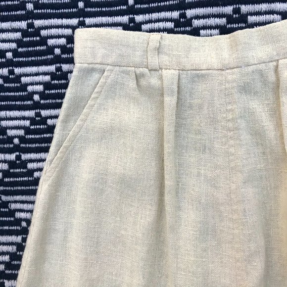 vtg Linen A-line skirt - Picture 7 of 14